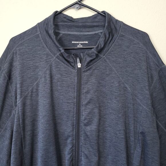 Amazon Essentials Womens Gray Long Sleeve Activewear Full‎ Zip Sweatshirts Sz 6X - Picture 3 of 8